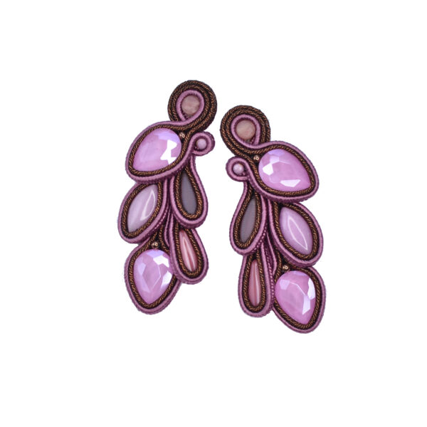 kolczyki dusty rose elegance